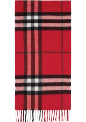 Burberry Red Check Cashmere Scarf
