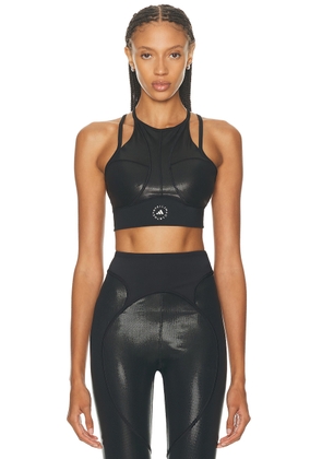 adidas by Stella McCartney TruePurpose Training Micro Dot Crop Top in Black - Black. Size L (also in XS).