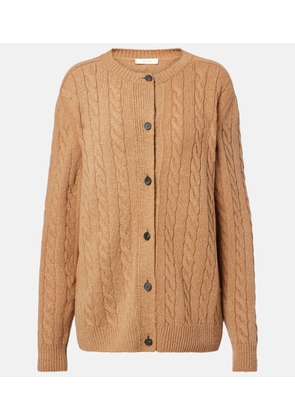 The Row Loneke cable-knit wool cardigan