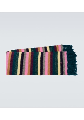 ERL Striped alpaca wool and mohair-blend scarf