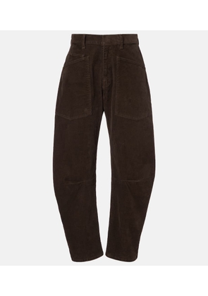 Nili Lotan Shon cotton-blend corduroy barrel-leg pants