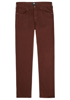 Paige Federal Slim Straight-leg Jeans - Dark Brown - 38 (W38 / Xxl)