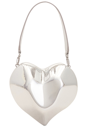 SIMONMILLER Molded Heart Bag in Silver - Metallic Silver. Size all.
