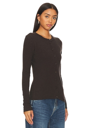 Enza Costa Cashmere Long Sleeve Cardigan in Brown. Size S. Also in L, M, XL, XS.