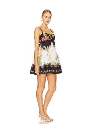 HEMANT AND NANDITA Short Dress With Quilted Yoke in Black. Size M. Also in XL.