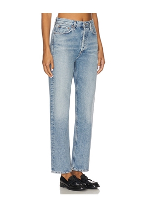 AGOLDE 90s Pinch Waist High Rise Straight Jeans in Blue. Size 23. Also in 24, 25, 26, 27, 28, 29, 30, 32.