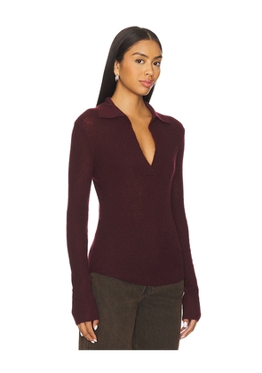 Citizens of Humanity Simone Polo Sweater in Burgundy. Size XS. Also in L, M, S.