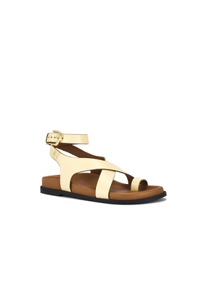 Free People Anya Criss Cross Footbed Sandal in Yellow. Size 9. Also in 7, 8.