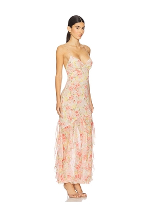 For Love & Lemons Elea Maxi Dress in Peach. Size M. Also in L, S, XL.
