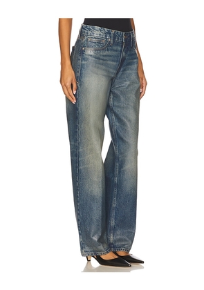 Good American 90s Relaxed Coated Jeansin Indigo927 in Blue. Size 00. Also in 0, 10, 12, 18, 2, 22, 24, 4, 6, 8.