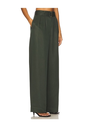HEVRON Alina Pant in Dark Green. Size 0. Also in 2, 4.