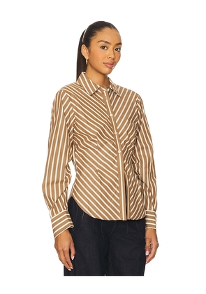 HEVRON Drexel Shirt in Cognac. Size XS. Also in M, S, XL.