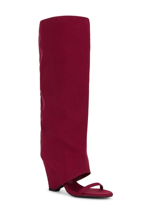 Jeffrey Campbell Shroud Boot in Wine. Size 6. Also in 6.5, 7, 7.5, 8, 8.5, 9, 9.5.