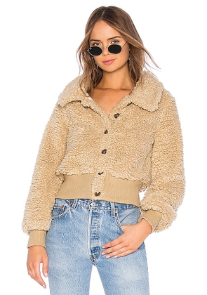 Tularosa Bradlee Jacket in Beige. Size M. Also in S, XS.