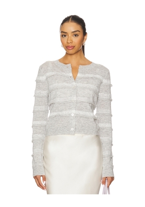 LoveShackFancy Claralise Cardigan in Grey. Size XXS. Also in L, M, S, XL, XS.
