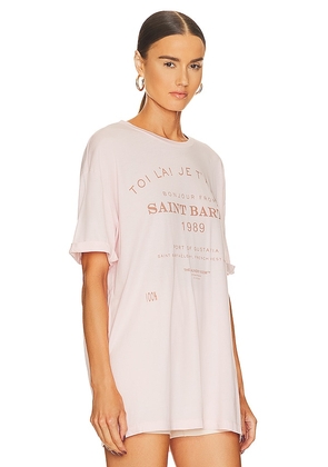 The Laundry Room Saint Barth 89 Oversize Tee in Pink. Size S. Also in L, M.