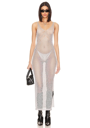 superdown Marlee Maxi Dress in Metallic Silver. Size M. Also in L.