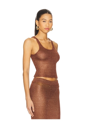 superdown Miranda Knit Top in Chocolate. Size S. Also in L, M.