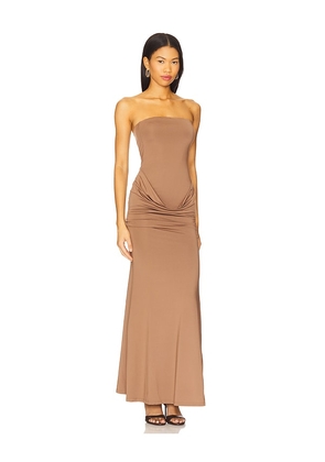 superdown Alessie Maxi Dress in Brown. Size XS. Also in L, M, S, XL, XXS.