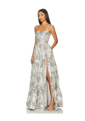 V. Chapman Lucetta Gown in Grey. Size 2. Also in 0, 00, 12, 6, 8.