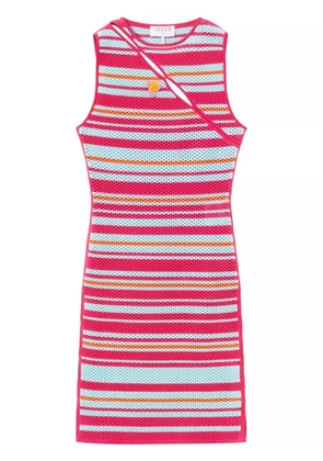 PUCCI striped cut-out mini dress - Pink