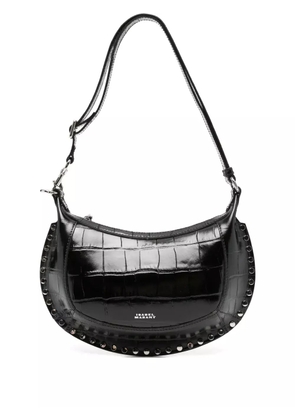 ISABEL MARANT crocodile-embossed studded shoulder bag - Black