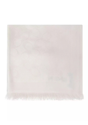 Coach logo-jacquard scarf - White