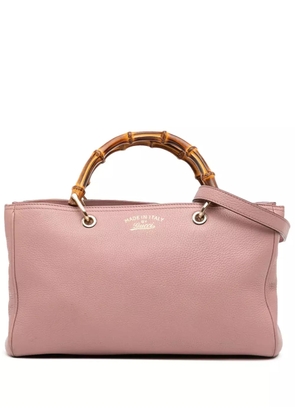 Gucci Pre-Owned 2016-2025 Medium Calfskin Bamboo Shopper satchel - Pink