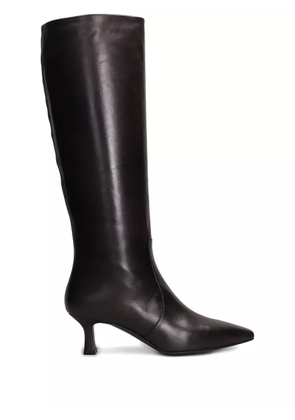 Julie Dee leather pointed-toe knee-high boots - Brown