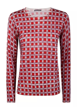 IN BED WITH YOU geometric-print wool sweater - Red