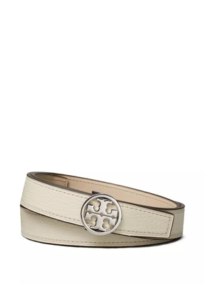 Tory Burch Miller double-wrap leather belt - White