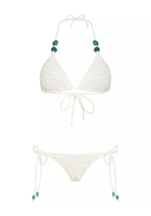Brigitte lace-detailing bikini - Neutrals