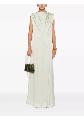 Jil Sander pleated sleeveless maxi dress - Green