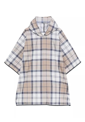 Barbour hooded chech-print scarf - Neutrals