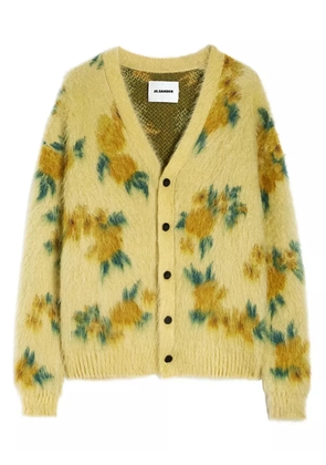 Jil Sander brushed-effect cardigan - Yellow
