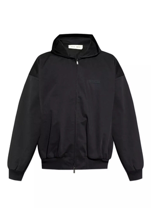 FEAR OF GOD ESSENTIALS logo-patch hooded jacket - Black