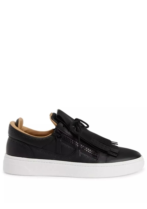 Giuseppe Zanotti fringed leather sneakers - Black