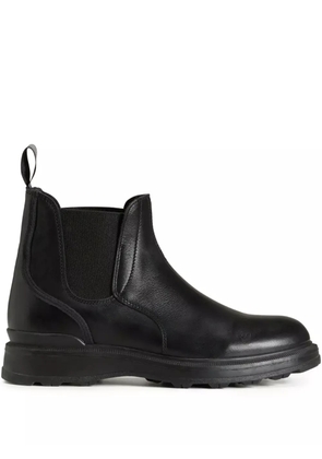 Woolrich elastic-panelled leather boots - Black