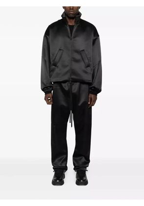 FEAR OF GOD ESSENTIALS satin zip-up jacket - Black