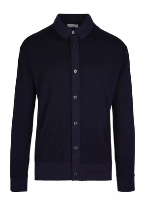 Paolo Pecora button-down wool sweater - Blue