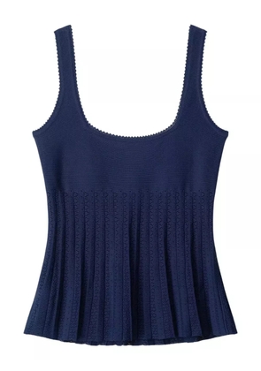 STAUD square-neck pleated top - Blue