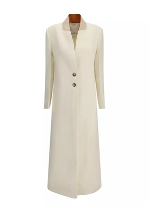 Di Stavnitser contrast-collar button coat - Neutrals