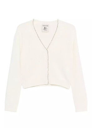 Semicouture crystal-embellished cardigan - White