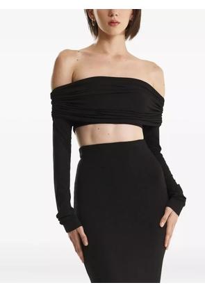 2310 STUDIO off-shoulder draped top - Black