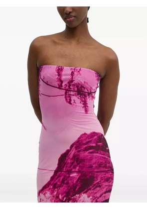 Desigual x Mr. Christian Lacroix strapless midi dress - Pink