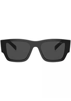 Prada Eyewear logo-arm detail sunglasses - Black