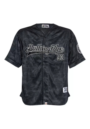 A BATHING APE® Camo Stripe baseball shirt - Black