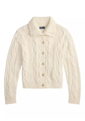 Polo Ralph Lauren cable-knit mock-neck cardigan - Neutrals