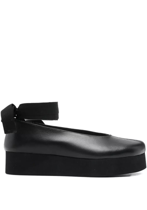 Comme Des Garçons ribbon-bow platform ballet flats - Black