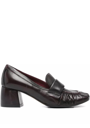 lorena paggi 60mm pleated-detail block-heel pumps - Purple